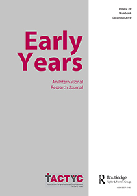 Cover image for Early Years, Volume 39, Issue 4, 2019