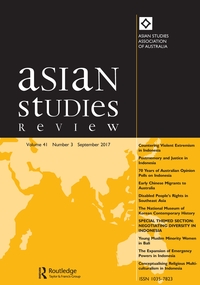 Cover image for Asian Studies Review, Volume 41, Issue 3, 2017