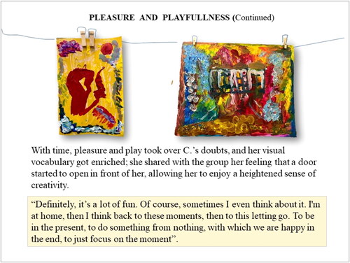 Figure 8. Example of pleasure and playfulness as a factor of change.