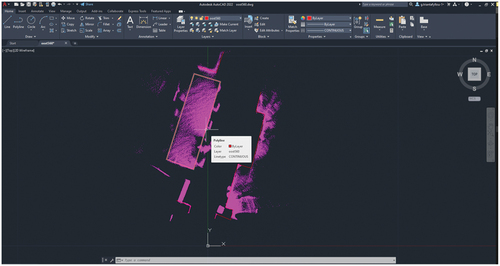 Figure 6. Example of creating 2D floor plan in AutoCAD.