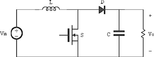 Figure 2. Circuit diagram of a boost converter.