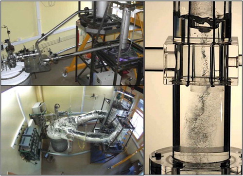 Fig. 12. French sparging experiments: water loop and FLiNaK salt loop.