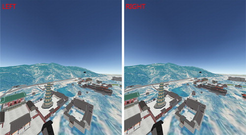 Figure 14. Imagery observed from the VR viewpoint when the scaling ratio N is set to 100.