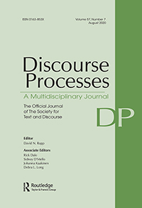 Cover image for Discourse Processes, Volume 57, Issue 7, 2020