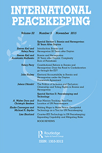 Cover image for International Peacekeeping, Volume 22, Issue 5, 2015