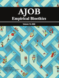 Cover image for AJOB Empirical Bioethics, Volume 13, Issue 1, 2022