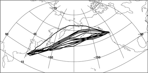 Fig. 1 Aircraft trajectories during July and August 2012.