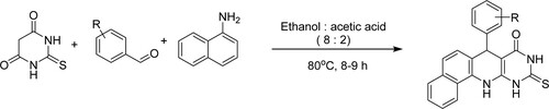 Scheme 42. Knoevenagel condensation-based quinoline synthesis using ethanol-acetic acid mixture.
