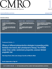 Cover image for Current Medical Research and Opinion, Volume 35, Issue 1, 2019
