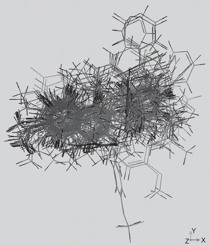 Figure 1.  Aligned geometry of the training set compounds.