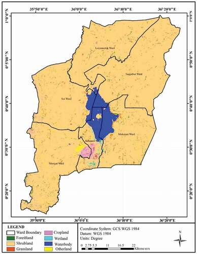 Figure 8. Land use and land cover in the year 2019