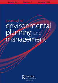Cover image for Journal of Environmental Planning and Management, Volume 63, Issue 1, 2020