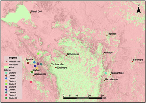 Figure 10. Intersection of clusters and total visible area.