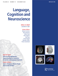 Cover image for Language, Cognition and Neuroscience, Volume 38, Issue 10, 2023