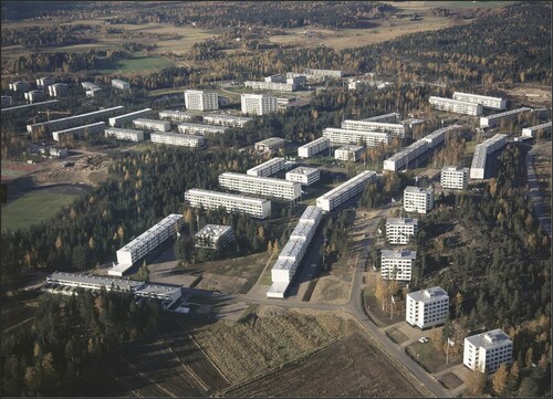 Figure 7. Vuosaari forest suburb grew from the forest landscape. Photo: Studio B. Möller, 1968, Helsinki City Museum.