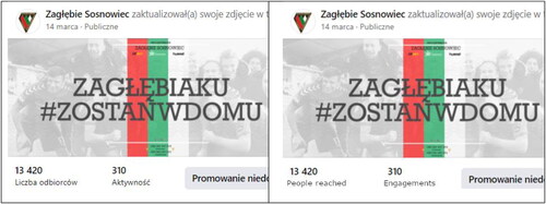 Figure 1. #Stayhome post.source: Zagłębie Sosnowiec – official fan page