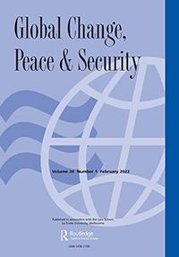 Cover image for Global Change, Peace & Security, Volume 34, Issue 1, 2022