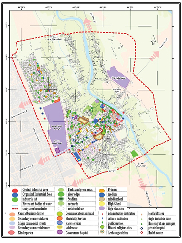 Figure 15. The land use layer for Kufa city, 2013A.