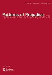 Cover image for Patterns of Prejudice, Volume 52, Issue 5, 2018