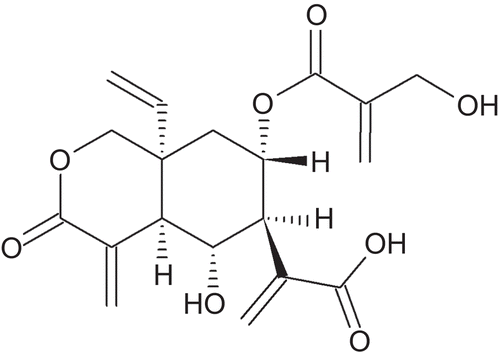 Figure 1.  The structure of vernodalinol.