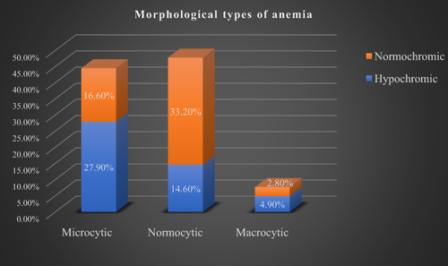 Figure 5 Morphological types of anemia among hospital admitted patients in Eastern Ethiopia, 2022.