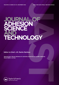 Cover image for Journal of Adhesion Science and Technology, Volume 36, Issue 23-24, 2022