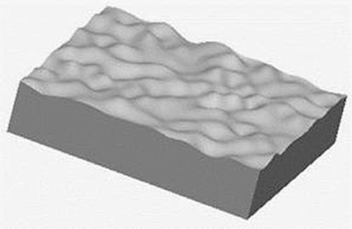 Figure 1. A solid model with a fractal rough surface.