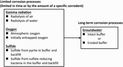 Figure 2. Corrosion assessment methodology dividing the various forms of corrosion into limited or long-term processes.