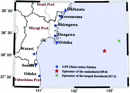 Figure 7. Map of observation stations of GEONET (GSI Citation2011).