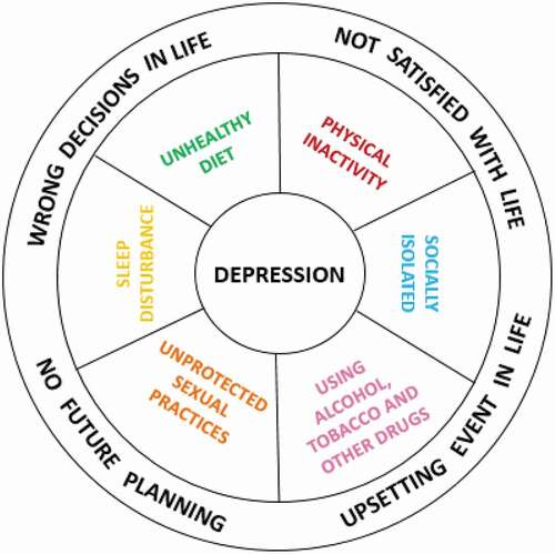 Figure 1. Association between Depression and Health Risk Behaviors