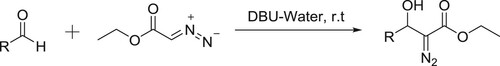 Scheme 114. Synthesis of β-hydroxy-α-arylacrylates.