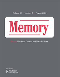 Cover image for Memory, Volume 26, Issue 7, 2018