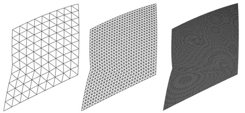 Figure 5. A particular tile's geometry sampled at different levels of detail – here the cusp on the left edge of the tile is caused by the subdivision method applied to the dual hexagonal grid on the server DGGS.