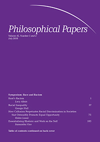 Cover image for Philosophical Papers, Volume 45, Issue 1-2, 2016
