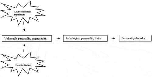 Figure 1. Schematic representation of the development of a vulnerable personality organization to a personality disorder.