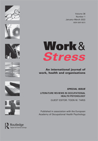 Cover image for Work & Stress, Volume 36, Issue 1, 2022