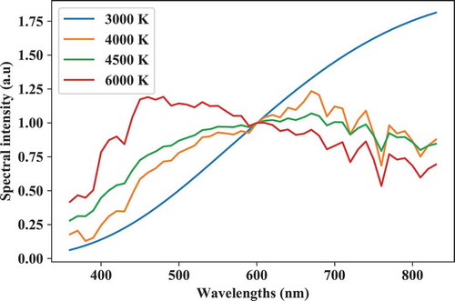 Fig. 2. Plot of spectral data in REF.