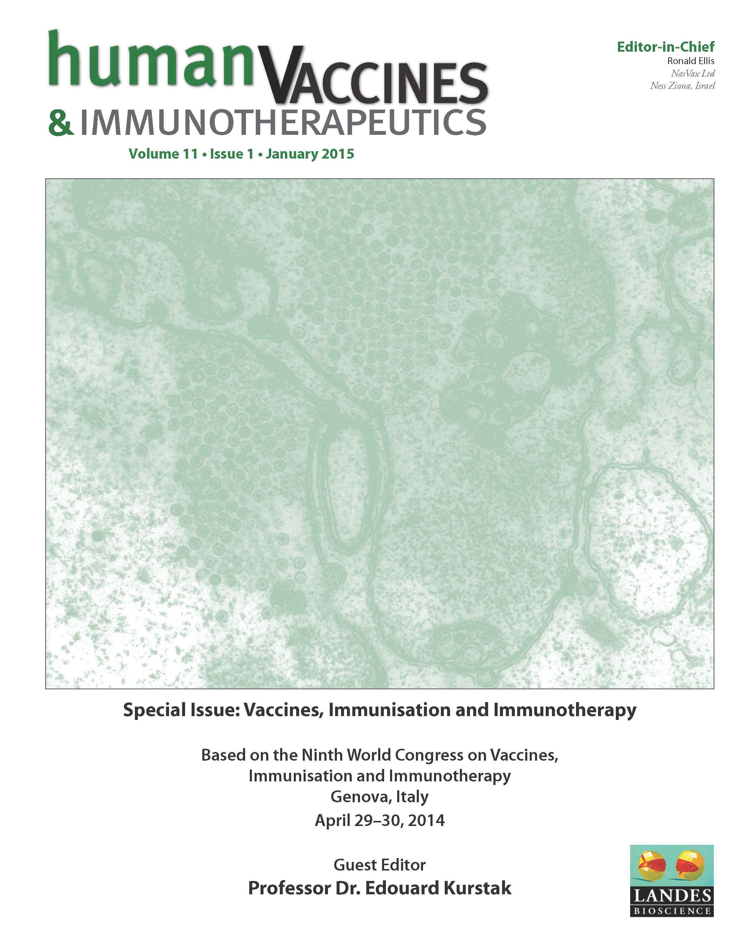 Cover image for Human Vaccines & Immunotherapeutics, Volume 11, Issue 1, 2015