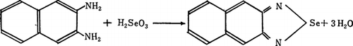 Figure 2 Reaction of selenite with 2,3-diaminonaphtalene.