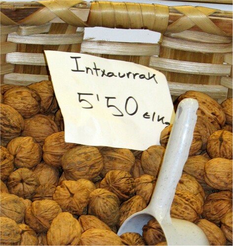 Figure 12. Price tag in Basque: walnuts.