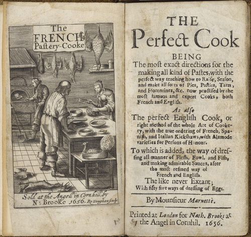 Figure 4. Monsieur Marnettè, The perfect cook… (London, 1656), M706, Folger Shakespeare Library. Image courtesy of the Folger Shakespeare Library.