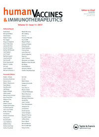 Cover image for Human Vaccines & Immunotherapeutics, Volume 13, Issue 11, 2017