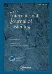 Cover image for International Journal of Listening, Volume 31, Issue 3, 2017