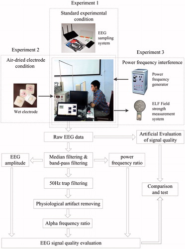 Figure 3. Experimental procedure of EEG signal quality evaluation