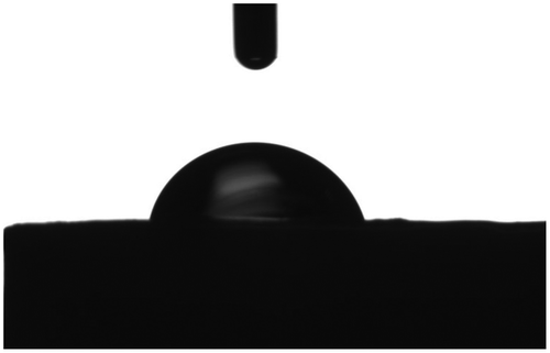 Figure 5. Replacement of 3 μl drop of distilled water on the adhesive system applied dentin surface.