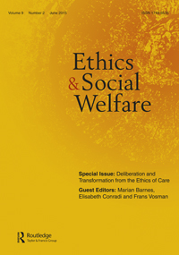 Cover image for Ethics and Social Welfare, Volume 9, Issue 2, 2015
