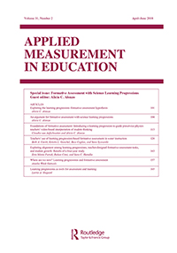 Cover image for Applied Measurement in Education, Volume 31, Issue 2, 2018