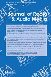 Cover image for Journal of Radio & Audio Media, Volume 27, Issue 2, 2020