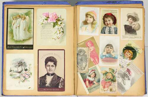 Figure 1. Fanny Keene, scrapbook (c.1885–1889), p14–15. Library company of Philadelphia Digital Collections (P.9763). Online at https://digital.librarycompany.org/islandora/object/digitool%3A120293 (accessed 7 February 2023).