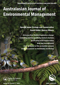 Cover image for Australasian Journal of Environmental Management, Volume 30, Issue 1, 2023
